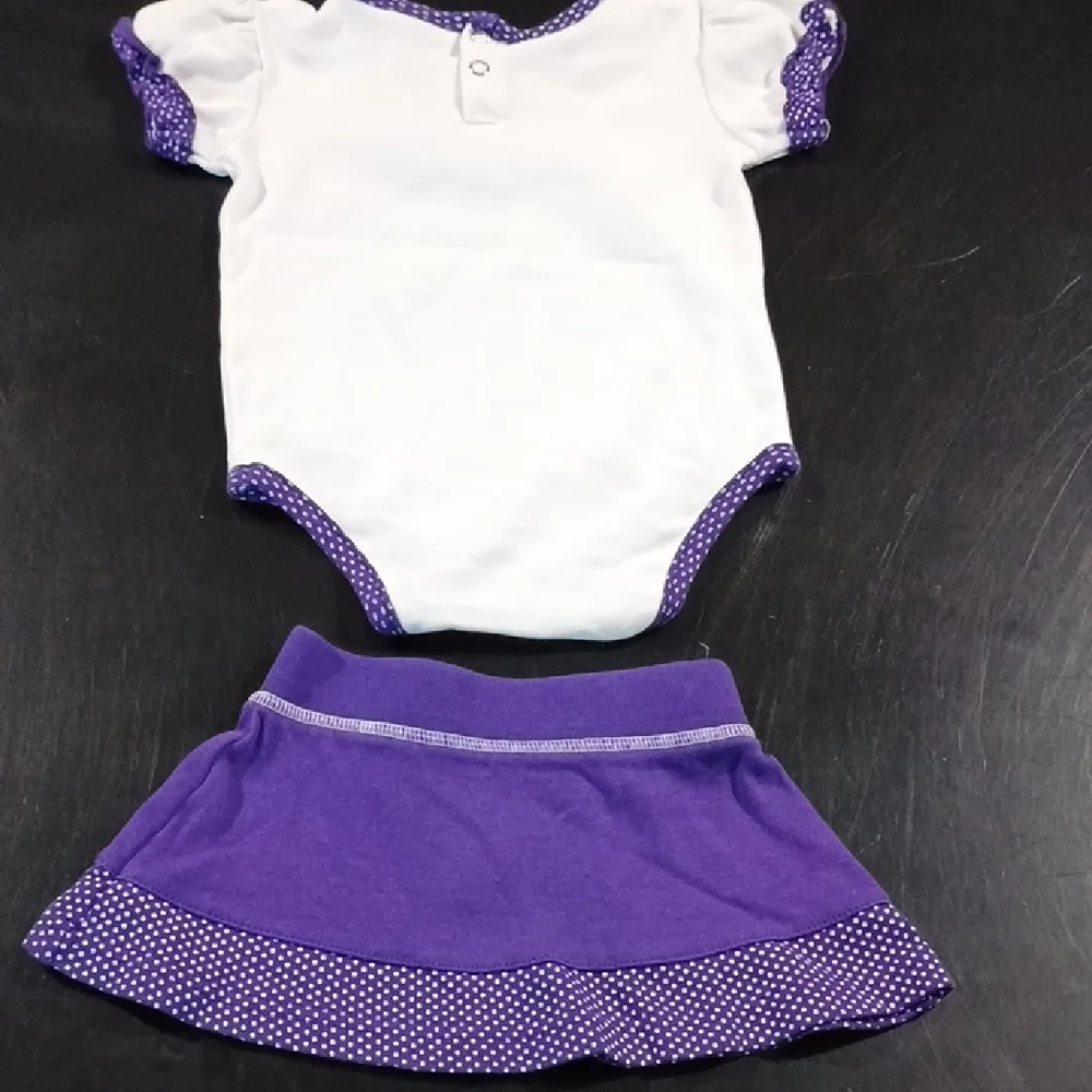 NFL Vikings Purple and White Baby Outfit